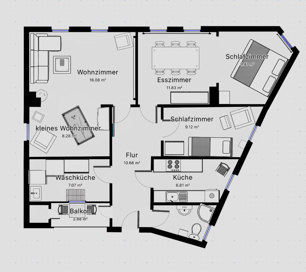 Das blaue Türchen - Wohnung mit Beamer und Kicker Bremerhaven Exterior foto
